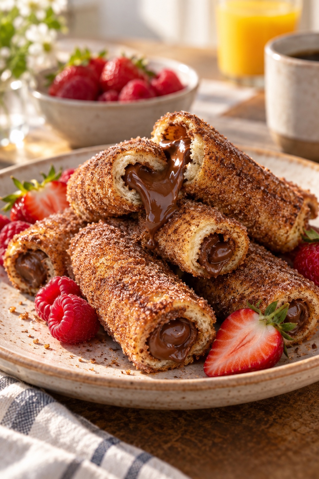 Brioches perdues roulées au cœur chocolat fondant